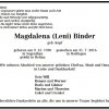 Kopf Magdalena 1930-2016 Todesanzeige